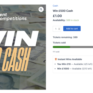 WordPress Competition Plugin for WooCommerce – Raffles, Giveaways & Instant Win